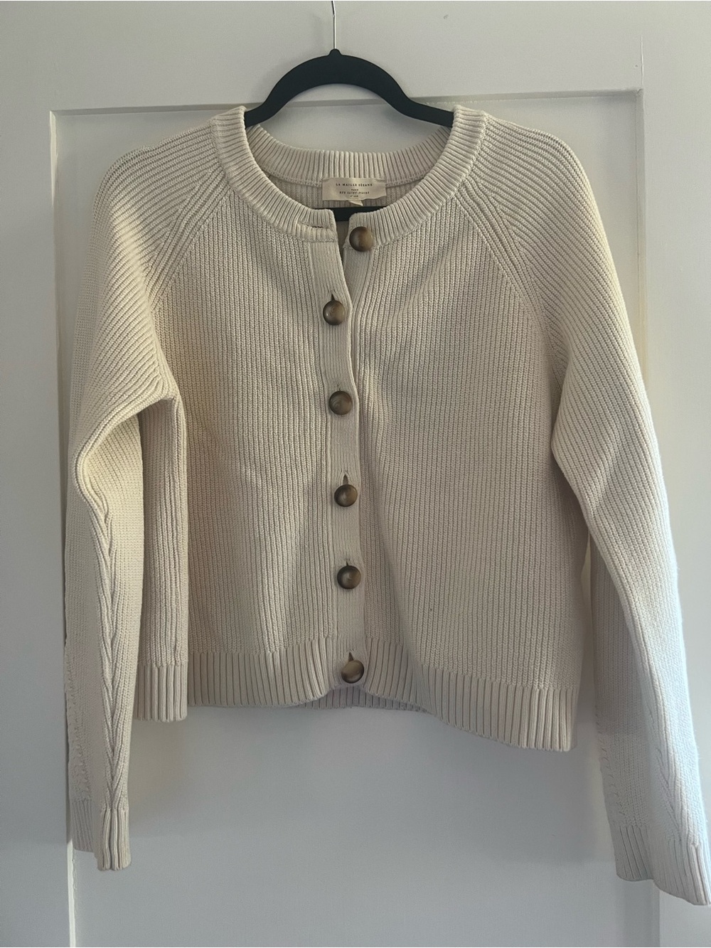 Sezane Isaure Ribbed Button-Front Cardigan - Picture 2 of 4